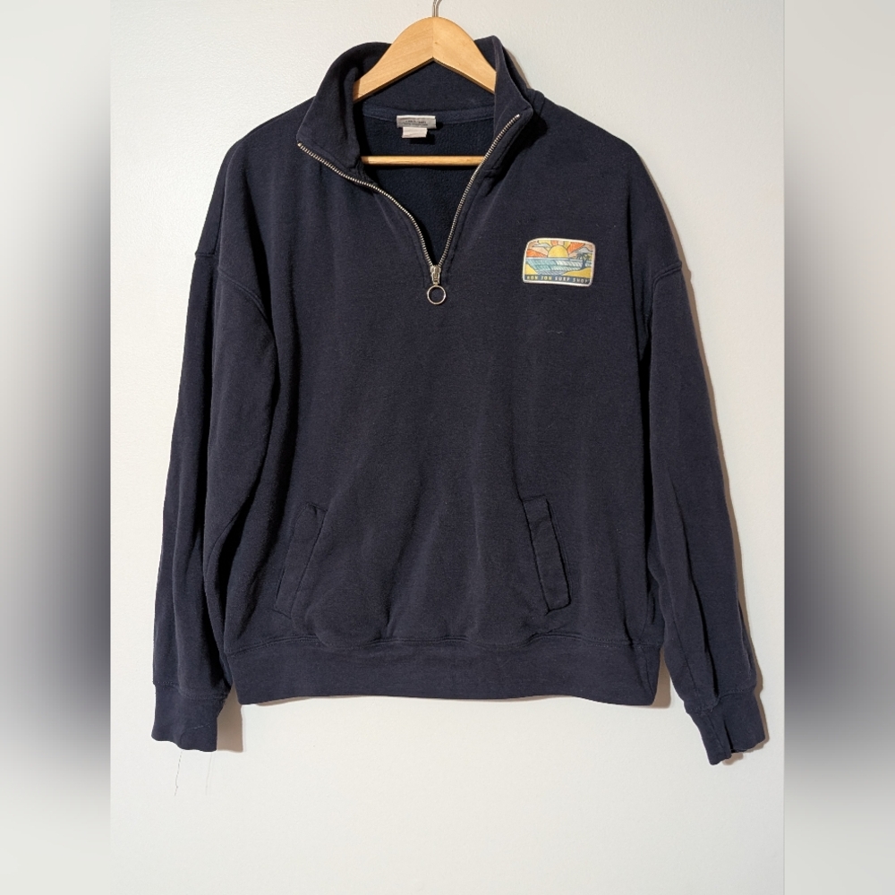 Ron Jon Shop Men's Navy Quarter Zip Sweater